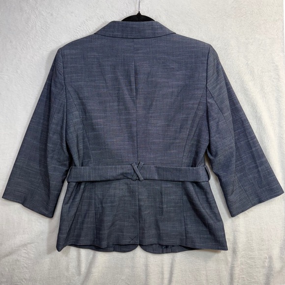 NWT The Limited M Blue Belted Blazer 3/4 Sleeve Business Casual Professional Y2K - Picture 2 of 9